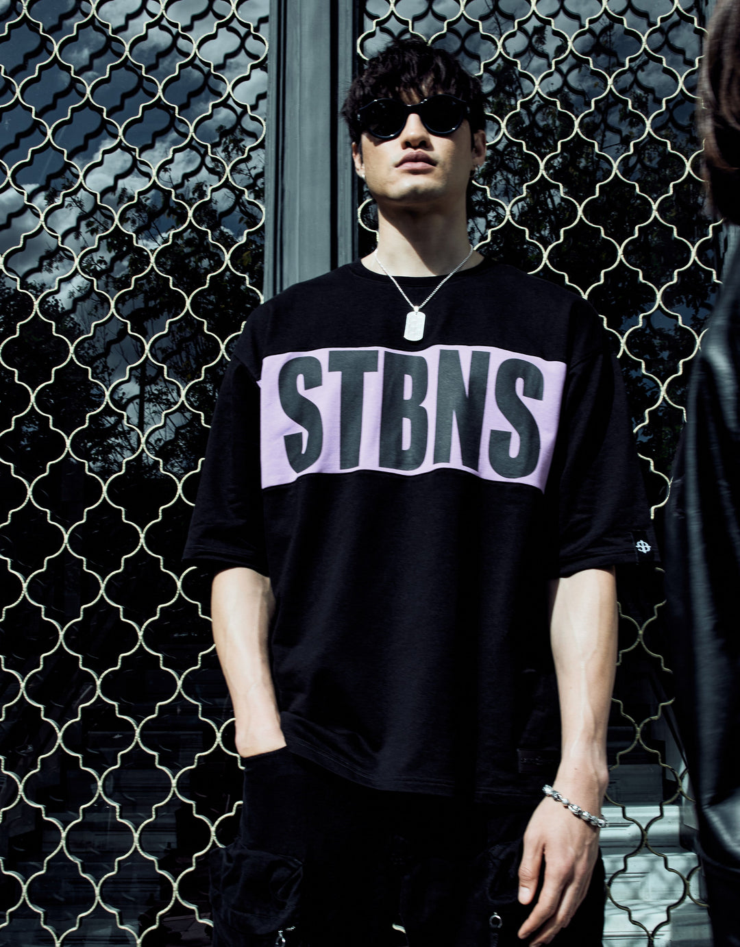 STBNS T-shirt in Black & Lavender