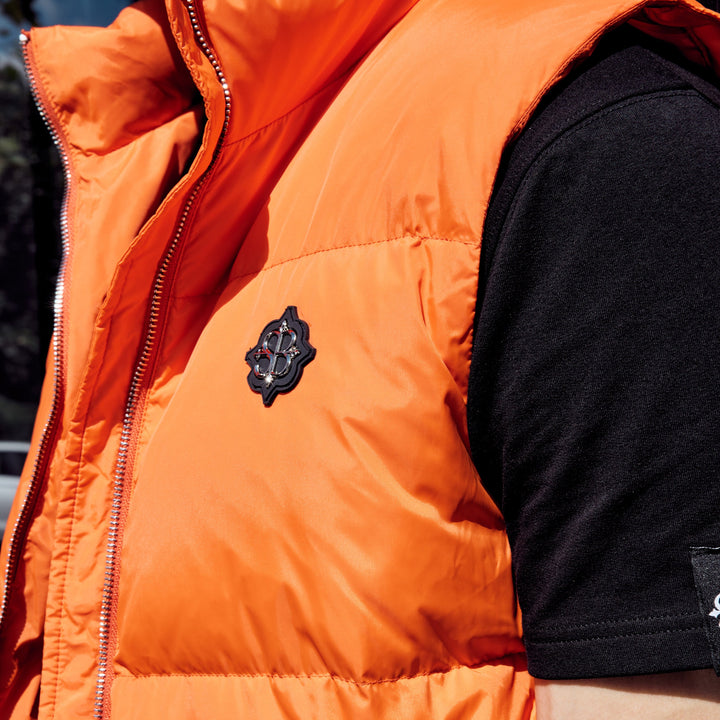 SB Puffer Vest in Vibrant Orange