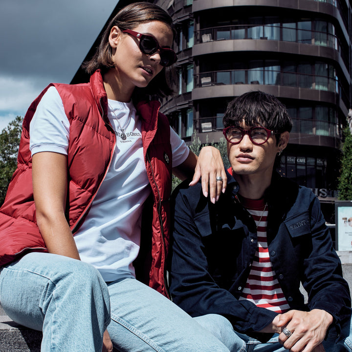 SB Puffer Vest in Carmine Red