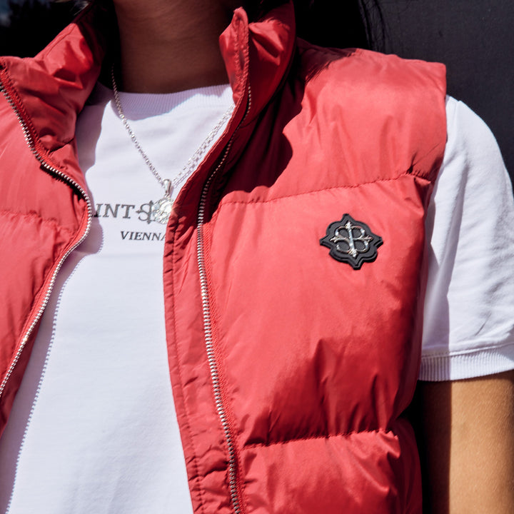 SB Puffer Vest in Carmine Red