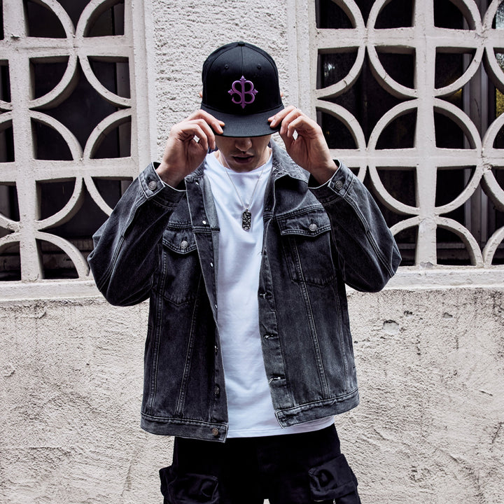 SB Motif Signature Lavender on Black Snapback