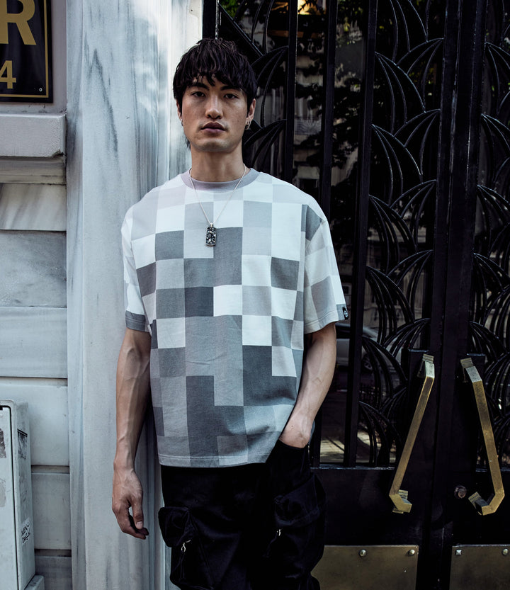 Signature Pixel in Grayscale T-shirt