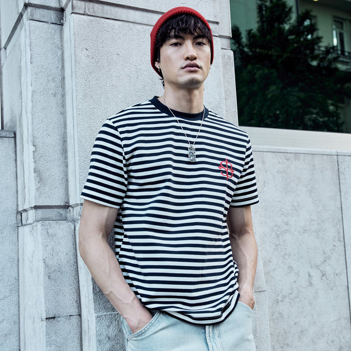 Saint Bones Navale Blue & White T-shirt