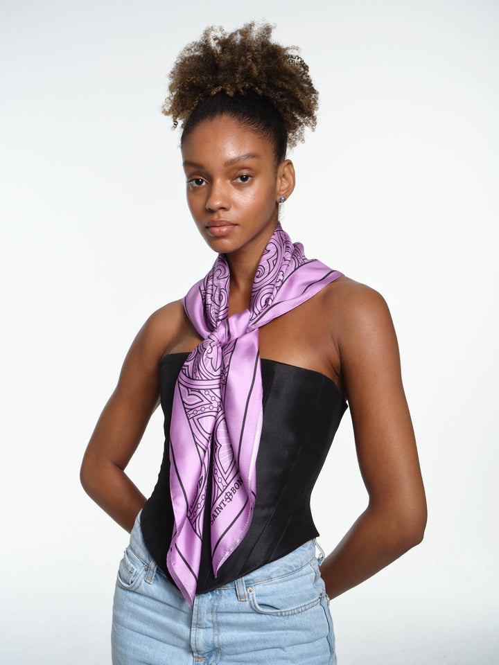 Tracery Motif Lavender Scarf