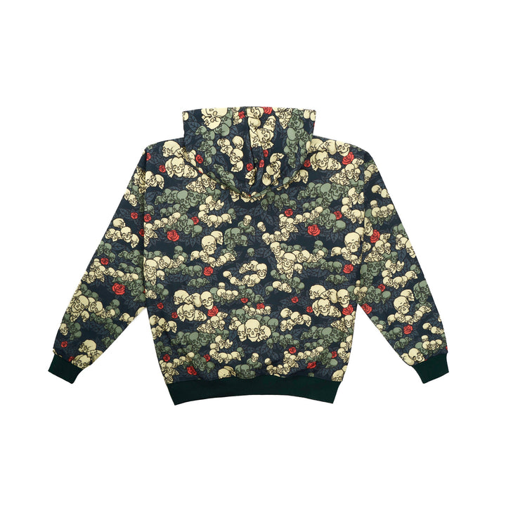Skulls n Roses Green Hoodie