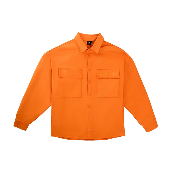 Cargo Overshirt in Vibrant Orange