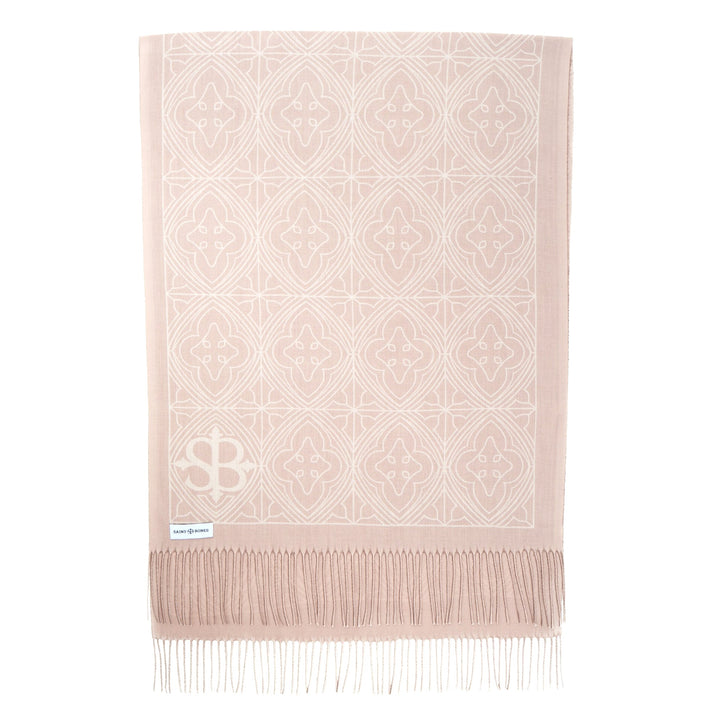 Tracery Motif Beige Pashmina Shawl
