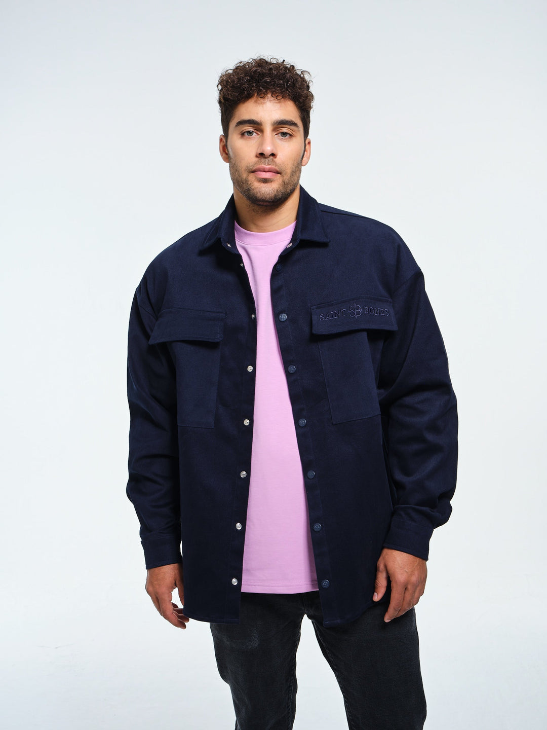 Cargo Overshirt in Night Blue