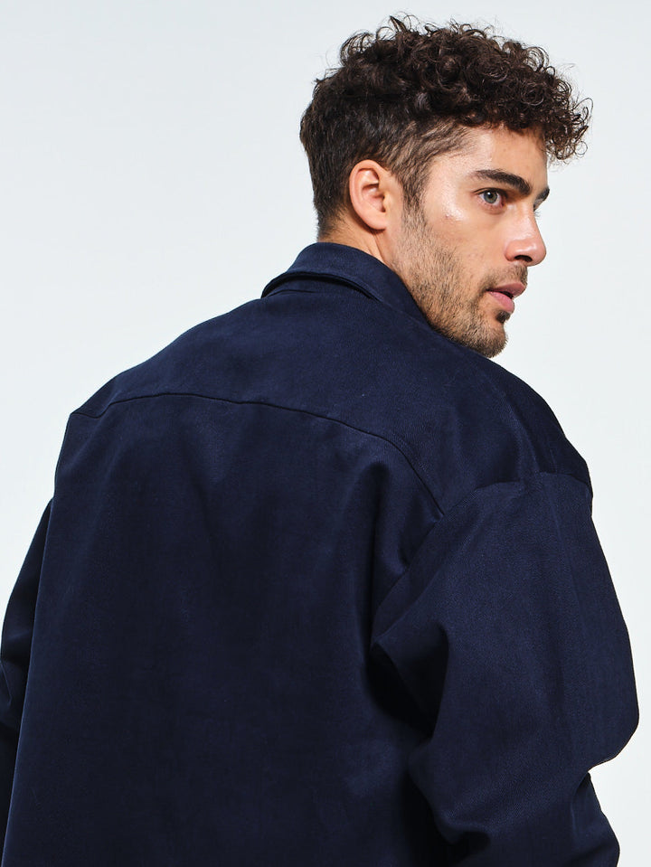 Cargo Overshirt in Night Blue