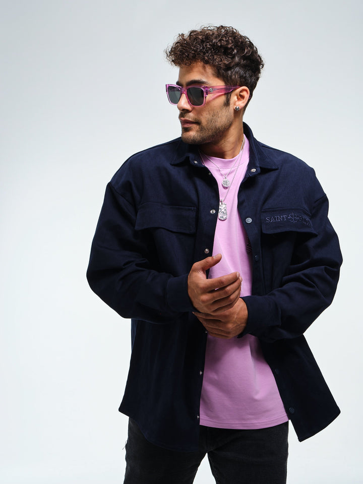 Cargo Overshirt in Night Blue
