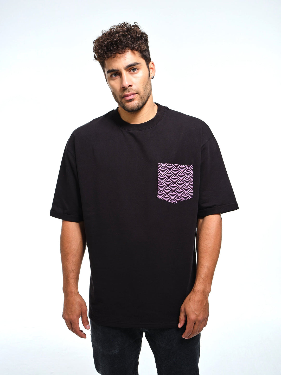 Kanagawa Black & Lavender T-shirt