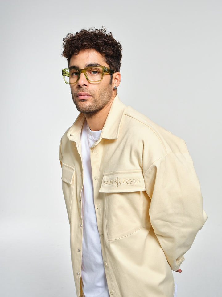 Cargo Overshirt in Eggshell