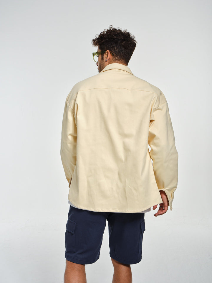 Cargo Overshirt in Eggshell