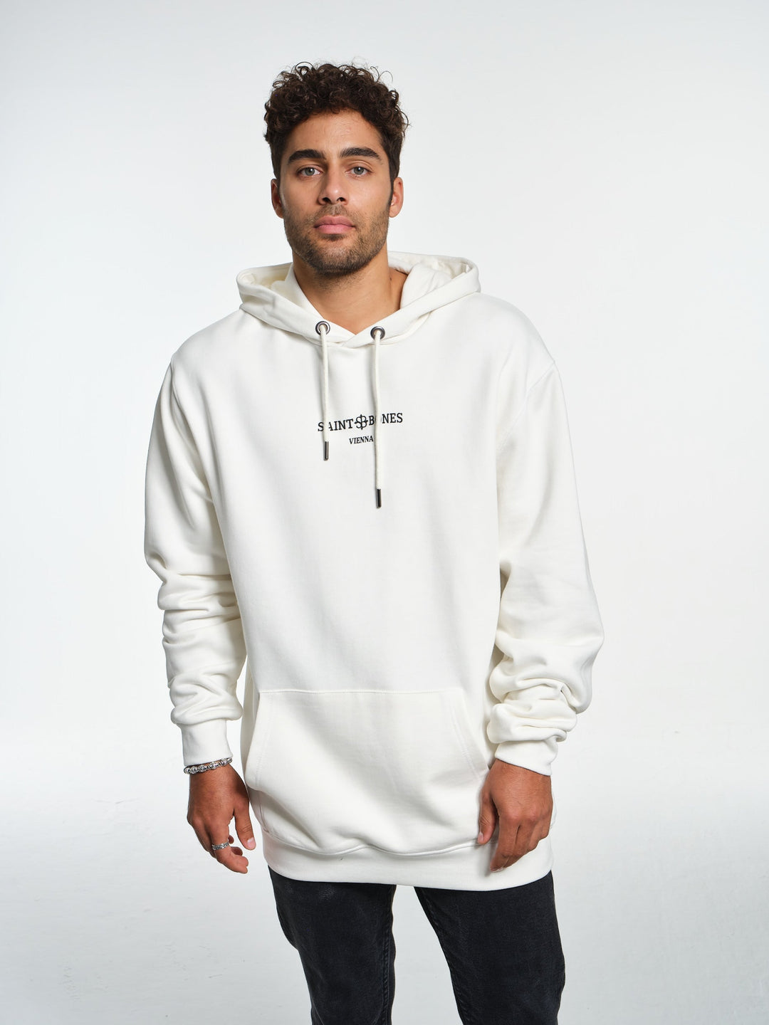 Saint Bones Vienna Ivory White Hoodie