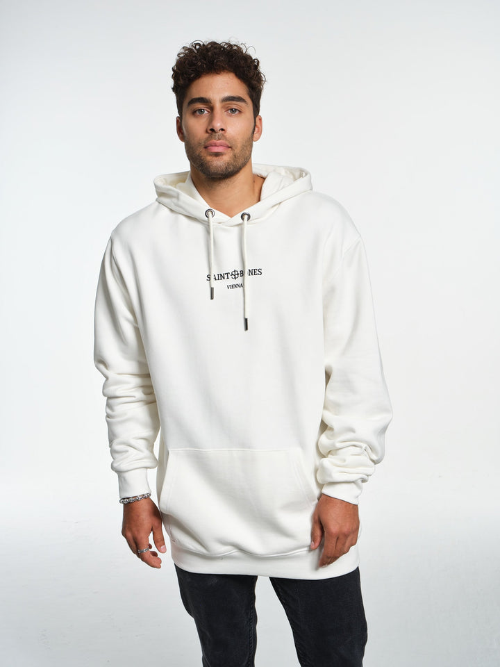 Saint Bones Vienna Ivory White Hoodie