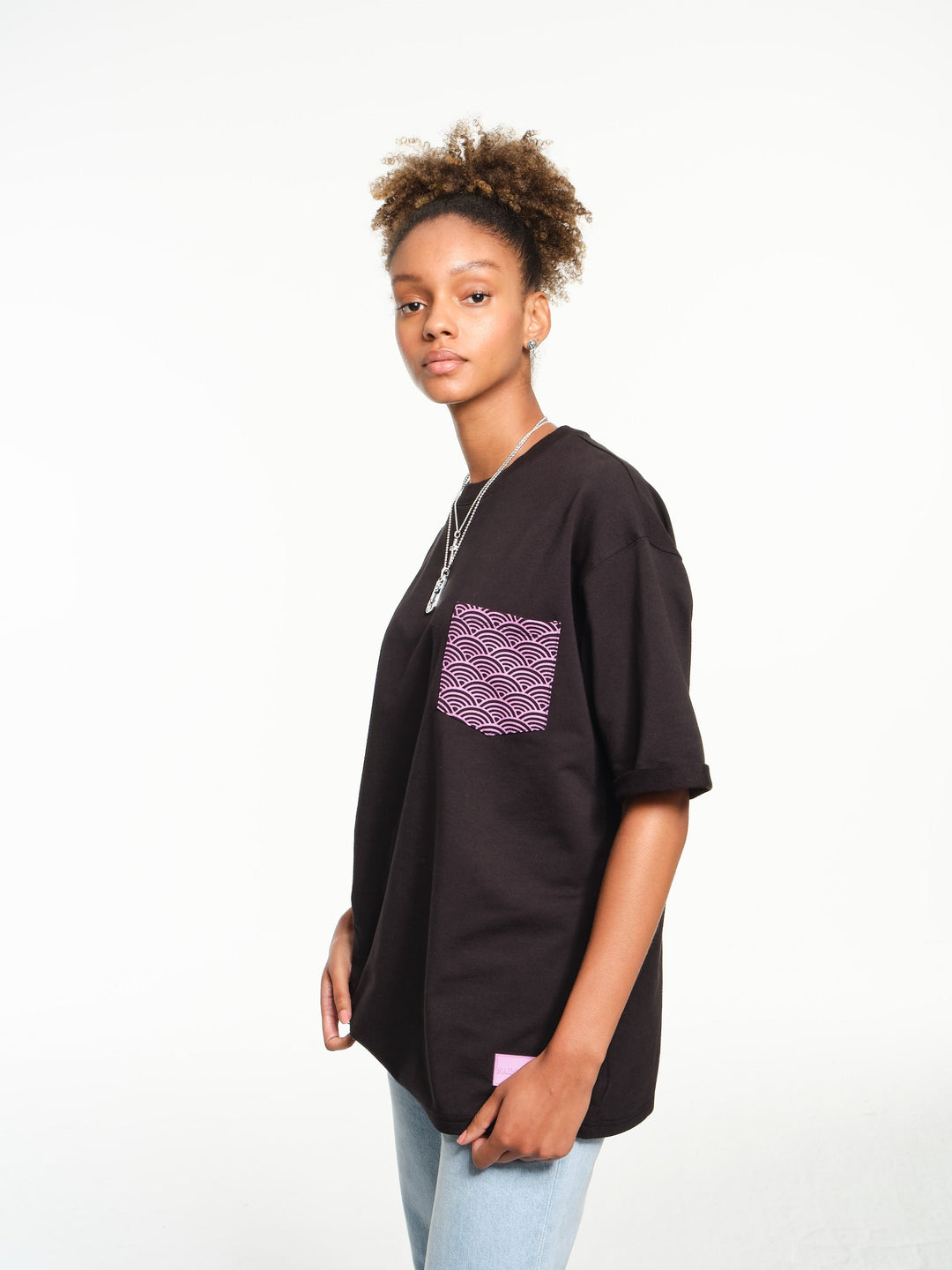 Kanagawa Black & Lavender T-shirt