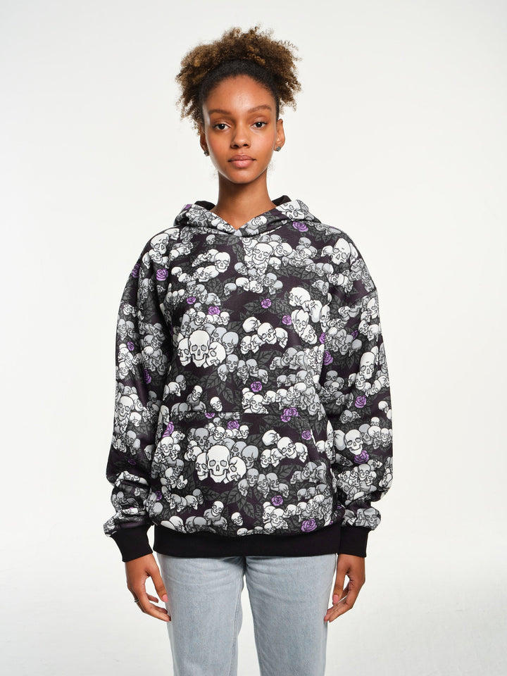Skulls n Roses Lavender Hoodie