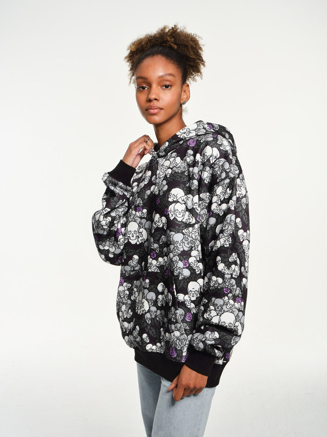 Skulls n Roses Lavender Hoodie