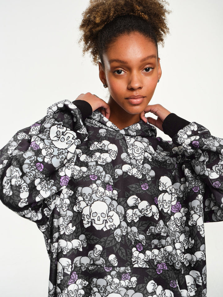 Skulls n Roses Lavender Hoodie
