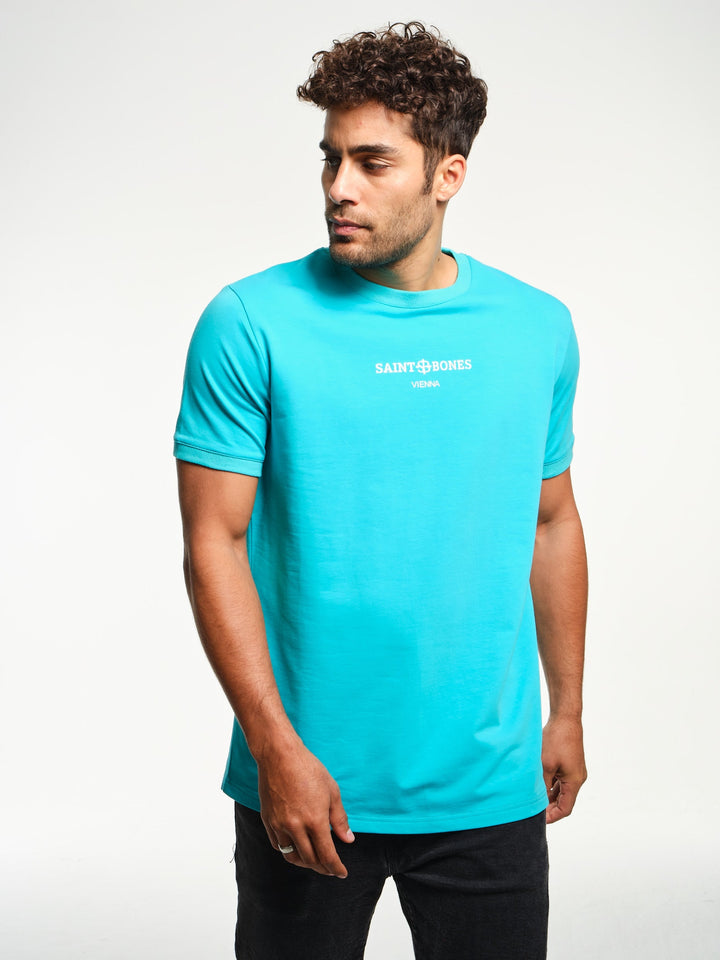 Saint Bones Vienna Turquoise Blue T-shirt