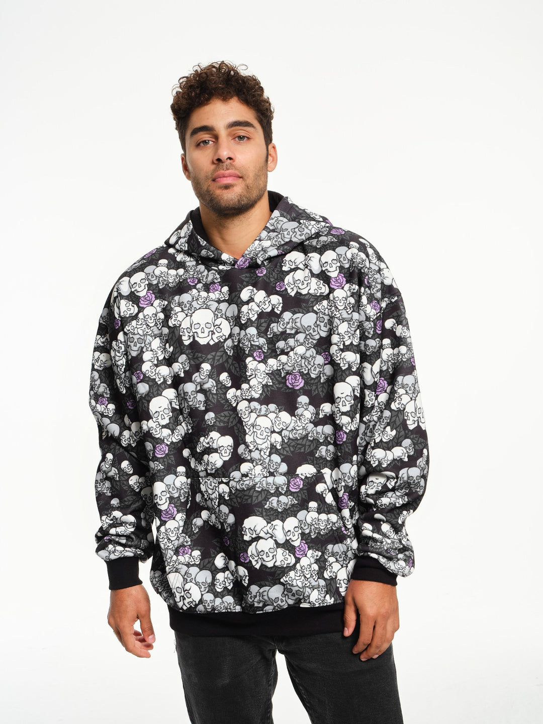 Skulls n Roses Lavender Hoodie
