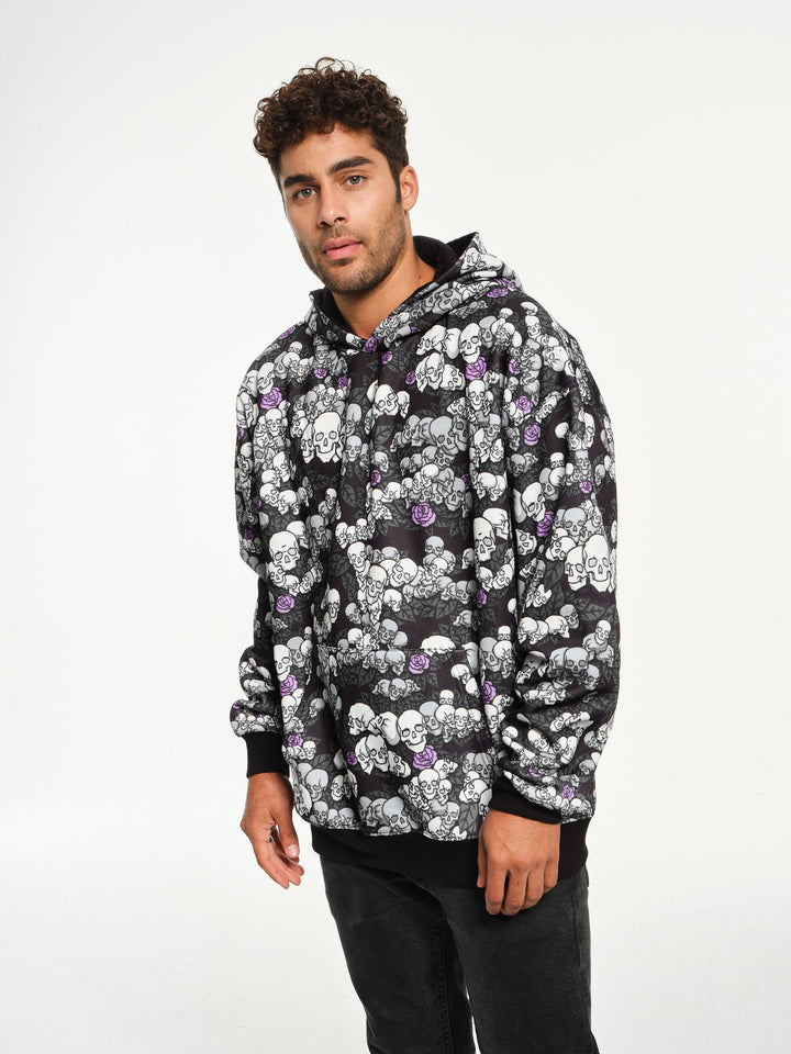 Skulls n Roses Lavender Hoodie