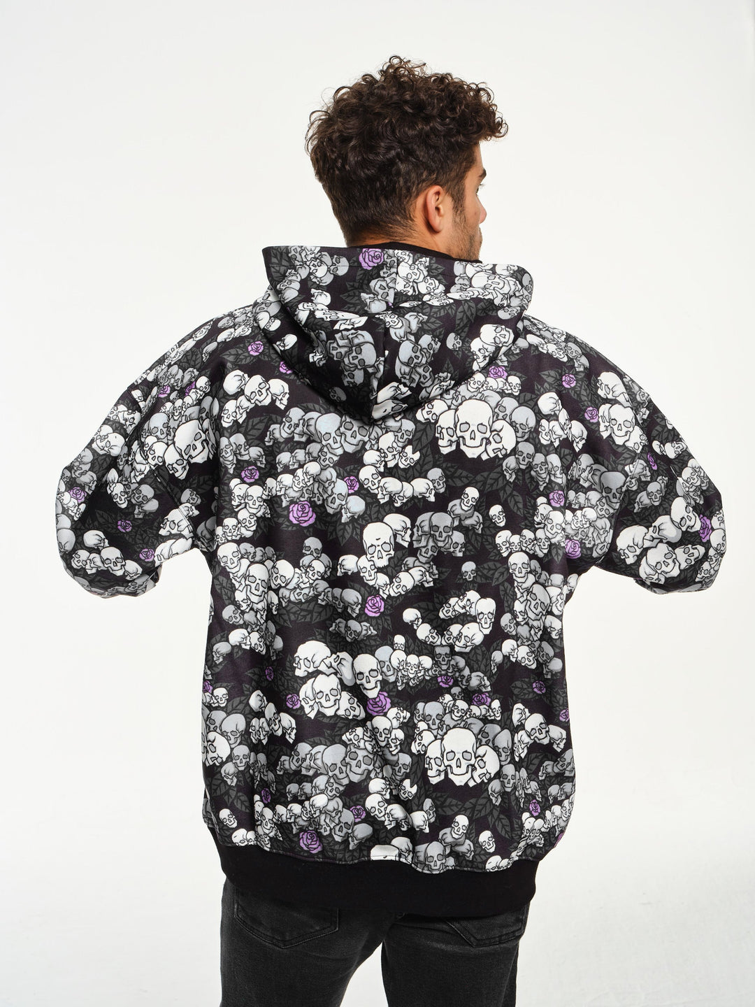 Skulls n Roses Lavender Hoodie