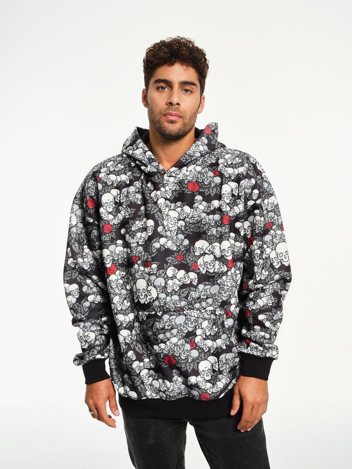 Skulls n Roses Red Hoodie