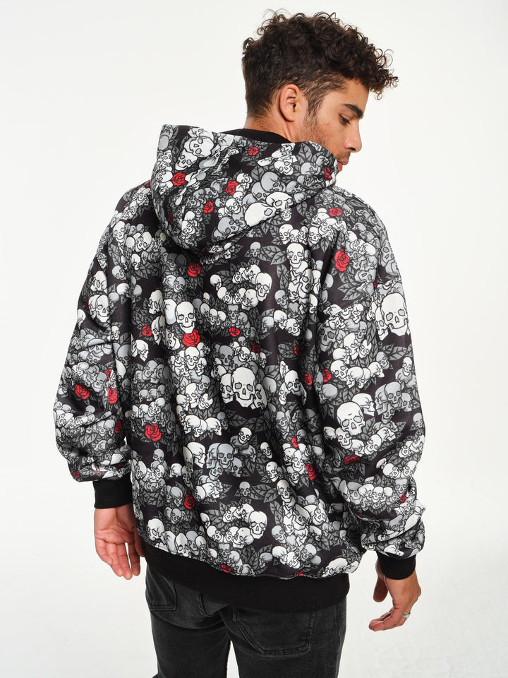 Skulls n Roses Red Hoodie