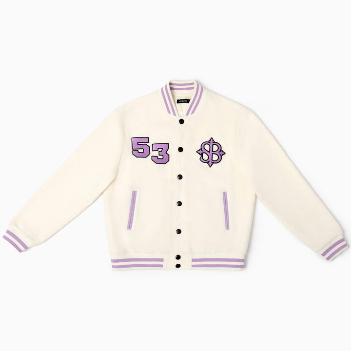 Fifty-three Eggshell Bomber Jacket