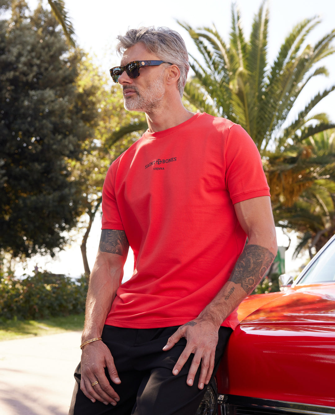Saint Bones Vienna Carmine T-shirt